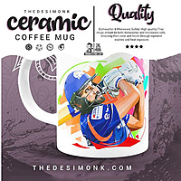 Sharma 45 Printed Black Mug with Print | Cricket Coffee Mug 11oz | Milk Mug This Mug  Safe 330ml