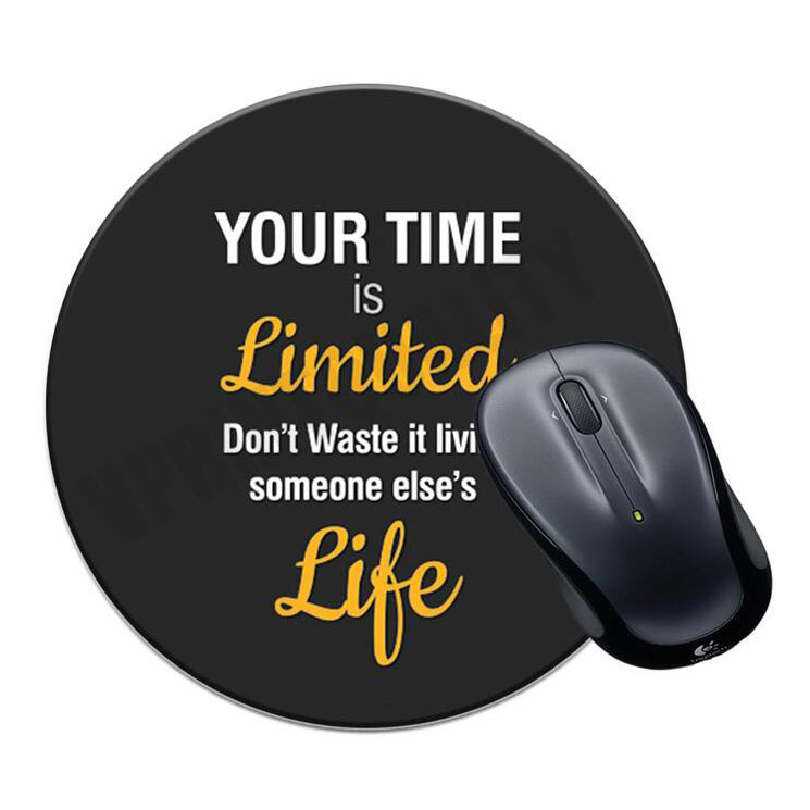 Sublimation Printed Round Gaming Mouse Pad Time is Limited SarcasticMulticolour Size 8x8 inches Sublimation Printed Round Gaming Mouse Pad Time is Limited SarcasticMulticolour Size 8x8 inches