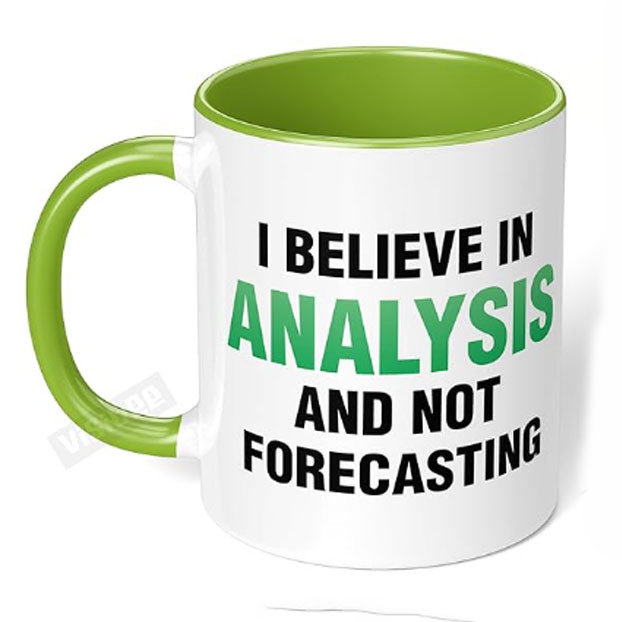 Printed Believe in Analysis and not Forecasting Printed Two Tone Green Ceramic Coffee Mug, 330 ml Printed Believe in Analysis and not Forecasting Printed Two Tone Green Ceramic Coffee Mug, 330 ml