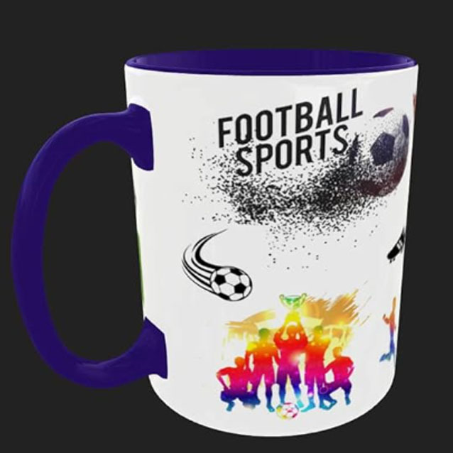 Football Printed Mugs 350 ml (taj-Football Blue) Football Printed Mugs 350 ml (taj-Football Blue)