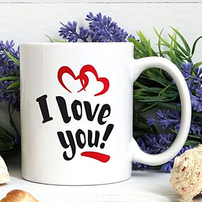 Printed I Love You Quote Coffee Mug 330 ml - Valentine Gifts for Girlfriend Printed I Love You Quote Coffee Mug 330 ml - Valentine Gifts for Girlfriend