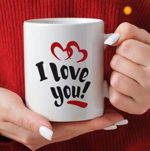 Printed I Love You Quote Coffee Mug 330 ml - Valentine Gifts for Girlfriend Printed I Love You Quote Coffee Mug 330 ml - Valentine Gifts for Girlfriend