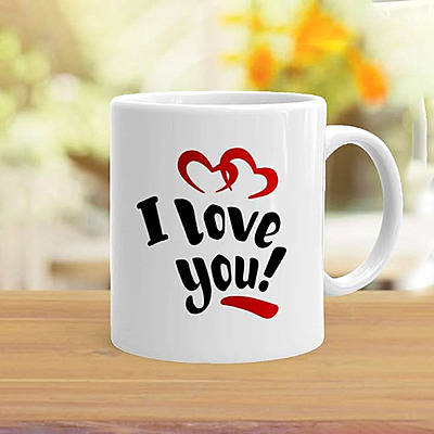 Printed I Love You Quote Coffee Mug 330 ml - Valentine Gifts for Girlfriend Printed I Love You Quote Coffee Mug 330 ml - Valentine Gifts for Girlfriend