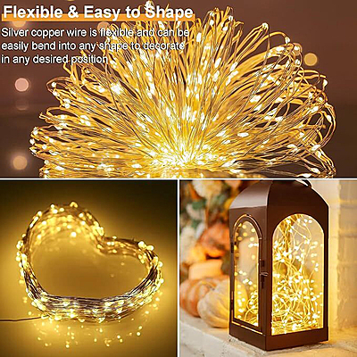 Golden Ladi Solar 30 Ft Solar String /Ladi Solar Fairy String Light Outdoor, 120 Led With 800 Mah Inbuilt Rechargeable Battery Ip65 Waterproof 8 Modes Copper Wire Golden Ladi Solar 30 Ft Solar String /Ladi Solar Fairy String Light Outdoor, 120 Led With 800 Mah Inbuilt Rechargeable Battery Ip65 Waterproof 8 Modes Copper Wire