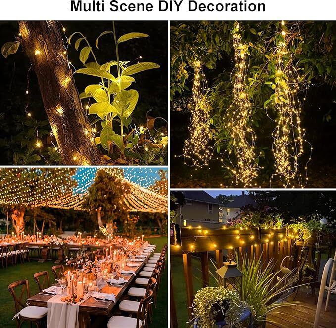 Golden Ladi Solar 30 Ft Solar String /Ladi Solar Fairy String Light Outdoor, 120 Led With 800 Mah Inbuilt Rechargeable Battery Ip65 Waterproof 8 Modes Copper Wire Golden Ladi Solar 30 Ft Solar String /Ladi Solar Fairy String Light Outdoor, 120 Led With 800 Mah Inbuilt Rechargeable Battery Ip65 Waterproof 8 Modes Copper Wire