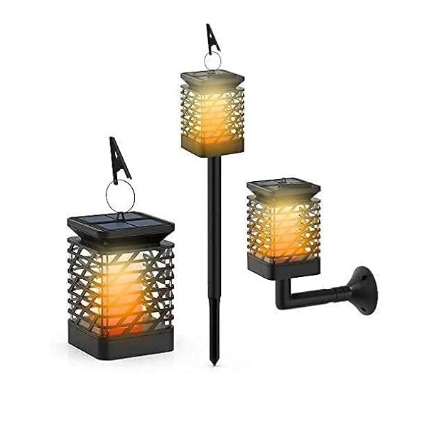 Flickering Flame Waterproof Solar Powered Hanging Table Lantern for Home Flickering Flame Waterproof Solar Powered Hanging Table Lantern for Home