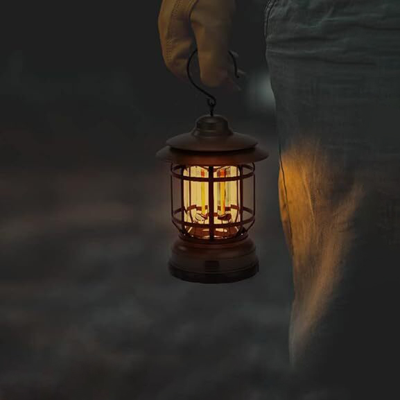 Mountain rechargable lantern Camping Light, Battery Powered Hanging Lamp