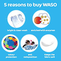 WASO | Oceanic Mist Detergent Powder | 120G |5 Pack WASO | Oceanic Mist Detergent Powder | 120G |5 Pack
