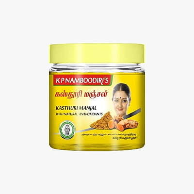 KP Namboodiris Kasthoori manjal 50g with 4 Pack KP Namboodiris Kasthoori manjal 50g with 4 Pack