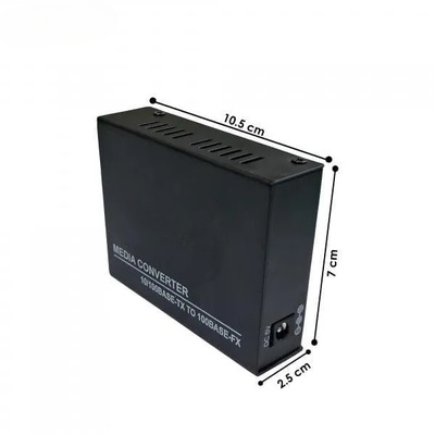Media Converter Fast Ethernet 10/100Mbps RJ45 Port to 100Base-FX Single-Mode Fiber SMSF up to 20 Kms With Pair Media Converter Fast Ethernet 10/100Mbps RJ45 Port to 100Base-FX Single-Mode Fiber SMSF up to 20 Kms With Pair