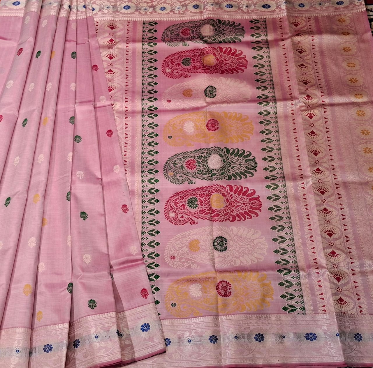 Revival Baluchari  Color Baby pink