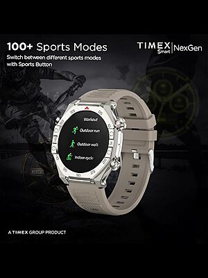 TIMEX Smart NexGen 1.43"(3.6cm) AMOLED Display with Functional  Smartwatch for Unisex - TWTXW703T