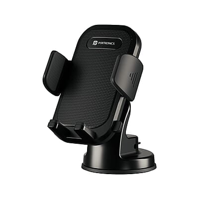 Portronics Clamp M4 Car Phone Holder Stand with 360 Degree Rotation Mobile Stand for Car