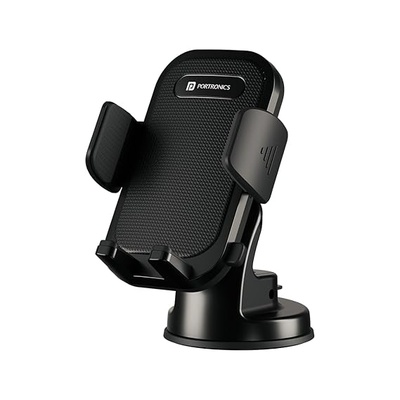 Portronics Clamp M4 Car Phone Holder Stand with 360 Degree Rotation, Strong Grip, Suction Cup Mount, Single Hand Use, Shockproof Build, Mobile Stand for Car (Black) Portronics Clamp M4 Car Phone Holder Stand with 360 Degree Rotation, Strong Grip, Suction Cup Mount, Single Hand Use, Shockproof Build, Mobile Stand for Car (Black)
