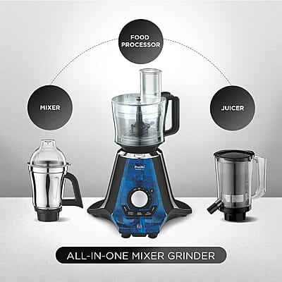 Preethi Zodiac 2.0 Mixer Grinder for Kitchen, 4 Jars 1000 Watt Mixie