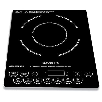 Havells Induction Cooktop Tc 18 1800 Watt (Crystal Glass, Black) Havells Induction Cooktop Tc 18 1800 Watt (Crystal Glass, Black)