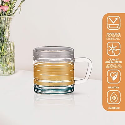 Borosil Vision Glance Tea n Coffee Classic Mug Set of 6 Pcs 210 ml | Borosillicate Glass, Microwave Safe, Scratch Resistance, Lightweight | for Chai, Green Tea, Milk Borosil Vision Glance Tea n Coffee Classic Mug Set of 6 Pcs 210 ml | Borosillicate Glass, Microwave Safe, Scratch Resistance, Lightweight | for Chai, Green Tea, Milk