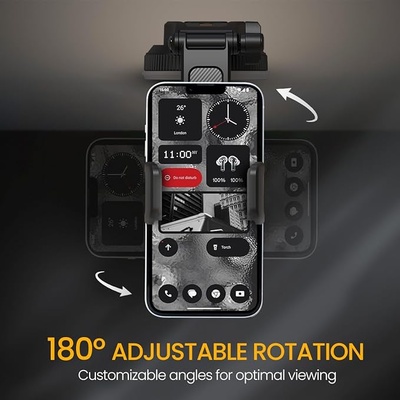 Portronics Clamp M5 Car Phone Holder Stand with Grip Rotation, Strong Hold, Suction Cup Mount, Single Hand Use, Shockproof Build, Mobile Stand for Car (Black) Portronics Clamp M5 Car Phone Holder Stand with Grip Rotation, Strong Hold, Suction Cup Mount, Single Hand Use, Shockproof Build, Mobile Stand for Car (Black)