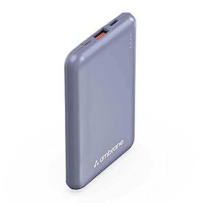 Ambrane 10000mAh Slimmest & Compact (Pocket/Bag Friendly) Powerbank, 22.5W Fast Charging, USB & Type C Output
