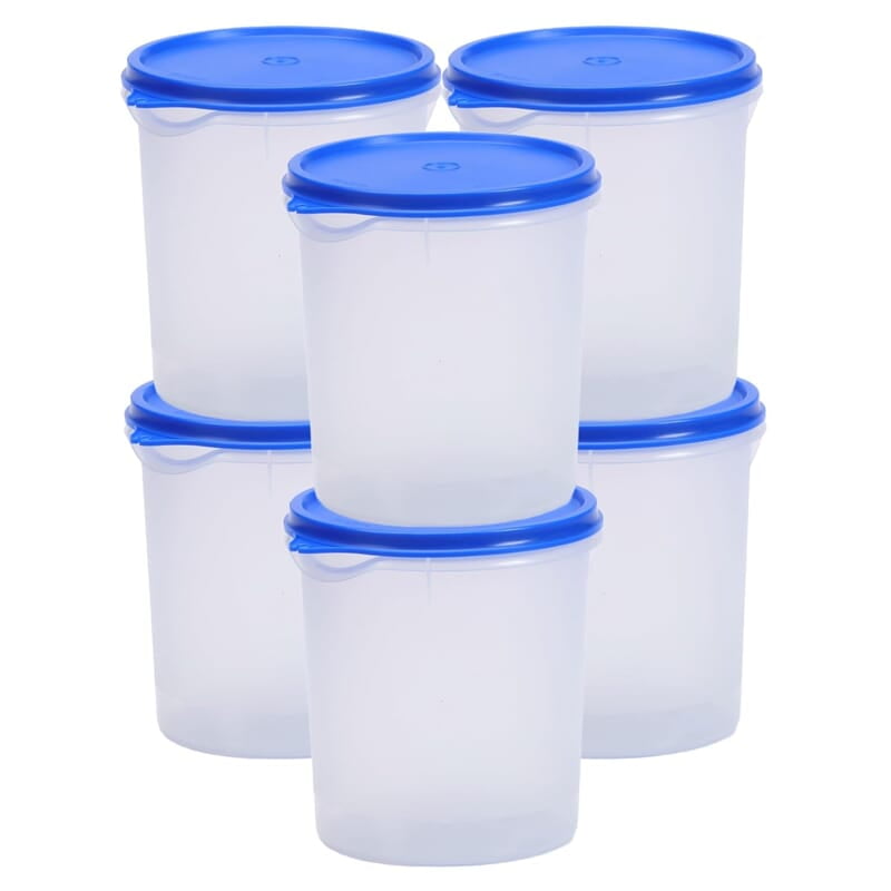 Varmora Magnum Round Smart Kitchen Storage Plastic Container – Blue Lid (1 Litres) (Pack of 6) Varmora Magnum Round Smart Kitchen Storage Plastic Container – Blue Lid (1 Litres) (Pack of 6)