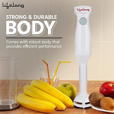 Lifelong Stainless Steel 300 Watts Hand Blender Low Noise Anti-Splash