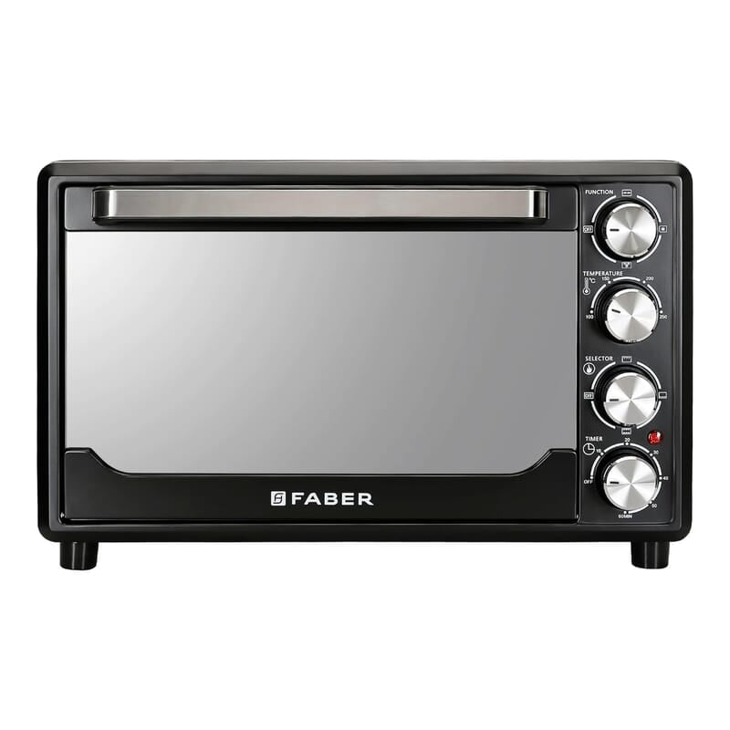 Faber 34 liter (DG) 1600 Watts OTG Bake, Toast, Roast, Grill 6 Functions, Upper & Lower Heating, Rotisserie, 360 Convection Faber 34 liter (DG) 1600 Watts OTG Bake, Toast, Roast, Grill 6 Functions, Upper & Lower Heating, Rotisserie, 360 Convection