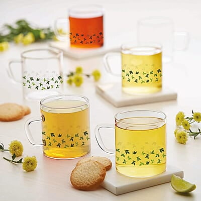 Borosil Vision Sage Tea n Coffee Classic Mug Set of 6 Pcs 190 ml | Borosillicate Glass, Microwave Safe, Scratch Resistance, Lightweight | for Chai, Green Tea, Milk | Transparent Borosil Vision Sage Tea n Coffee Classic Mug Set of 6 Pcs 190 ml | Borosillicate Glass, Microwave Safe, Scratch Resistance, Lightweight | for Chai, Green Tea, Milk | Transparent