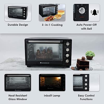 Wonderchef Oven Toaster Grille-40 litres Multi-Stage Heat Selection Bake, Grill, Roast