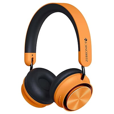 ZEBRONICS Zeb-Bang PRO Bluetooth v5.0 On Ear Headphone, 30H Backup, Foldable Design, Call Function, Voice Assistant Feature, Built-in Rechargeable Battery, Type C Charging, 40mm Driver and AUX.
