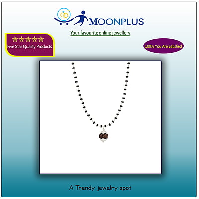 Silver Capped Black Wooden Beads Mala with Rudraksha Pendant