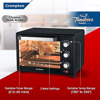 Crompton Tandoori Magic 35 Ltr Oven Toaster Grill (OTG) with Motorissed Rotisserie & Convection