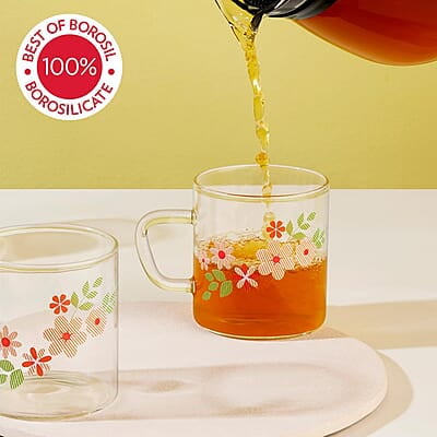 Borosil Vision Ayana Tea n Coffee Classic Mug Set of 6 Pcs 190 ml | Borosillicate Glass, Microwave Safe, Scratch Resistance, Lightweight | for Chai, Green Tea, Milk | Transparent Borosil Vision Ayana Tea n Coffee Classic Mug Set of 6 Pcs 190 ml | Borosillicate Glass, Microwave Safe, Scratch Resistance, Lightweight | for Chai, Green Tea, Milk | Transparent