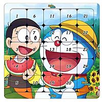 Wooden Puzzle Doremon & Nobita Jigsaw - Fun Educational Puzzle for Kids and Adults, MDF, 6x6 Inches | Activities, and Gift Ideas