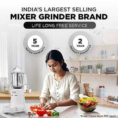 Preethi Popular MG 142 750-Watt Mixer Grinder with 3 Jars