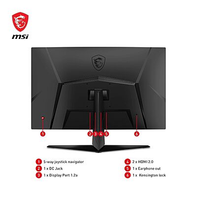 MSI, 27 Inch FHD Curved Gaming Monitor, 250Hz, 1ms, FreeSync Premium, G27C4X MSI, 27 Inch FHD Curved Gaming Monitor, 250Hz, 1ms, FreeSync Premium, G27C4X