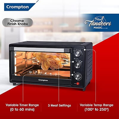 Crompton Tandoori Magic 45 Ltr Oven Toaster Grill (OTG) with Motorissed Rotisserie & Convection