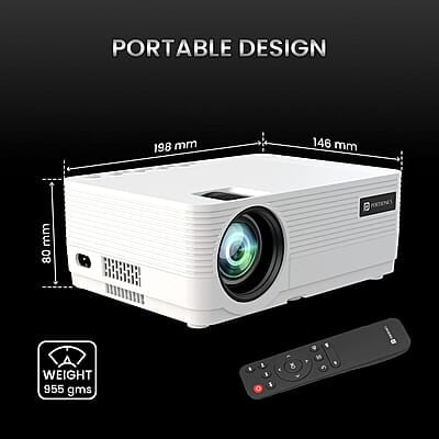 Portronics Beem 420 Led Projector with 3200 Lumens, 1080P Full Hd 250 Inches Display Portronics Beem 420 Led Projector with 3200 Lumens, 1080P Full Hd 250 Inches Display
