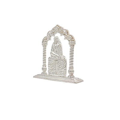 Silver Lord Saibaba Idol