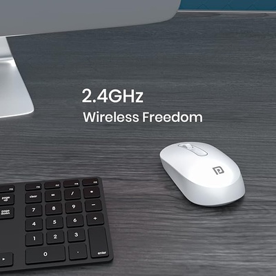 Portronics Toad 13 2.4 GHz Wireless Optical Mouse with USB Nano Receiver, 1200 DPI Resolution Optical Sensor(White) Portronics Toad 13 2.4 GHz Wireless Optical Mouse with USB Nano Receiver, 1200 DPI Resolution Optical Sensor(White)