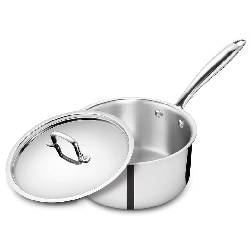 KENT Triply Sauce Pan 16 Cm With Ss Lid 1.5 L KENT Triply Sauce Pan 16 Cm With Ss Lid 1.5 L