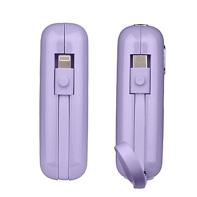 ZEBRONICS MW64 Compact Power Bank, 10000 mAh, Rapid Charge, 22.5W Output, Outputs - Type C Cable | Type C Port | Lightning Port, Percentage Indicator