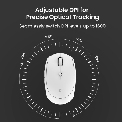 Portronics Toad 30 Wireless Mouse with 2.4 GHz Connectivity, USB Receiver, 6 Buttons, Adjustable DPI, Silicon Grip & Ergonomic Design for PC, Laptop, Mac Portronics Toad 30 Wireless Mouse with 2.4 GHz Connectivity, USB Receiver, 6 Buttons, Adjustable DPI, Silicon Grip & Ergonomic Design for PC, Laptop, Mac