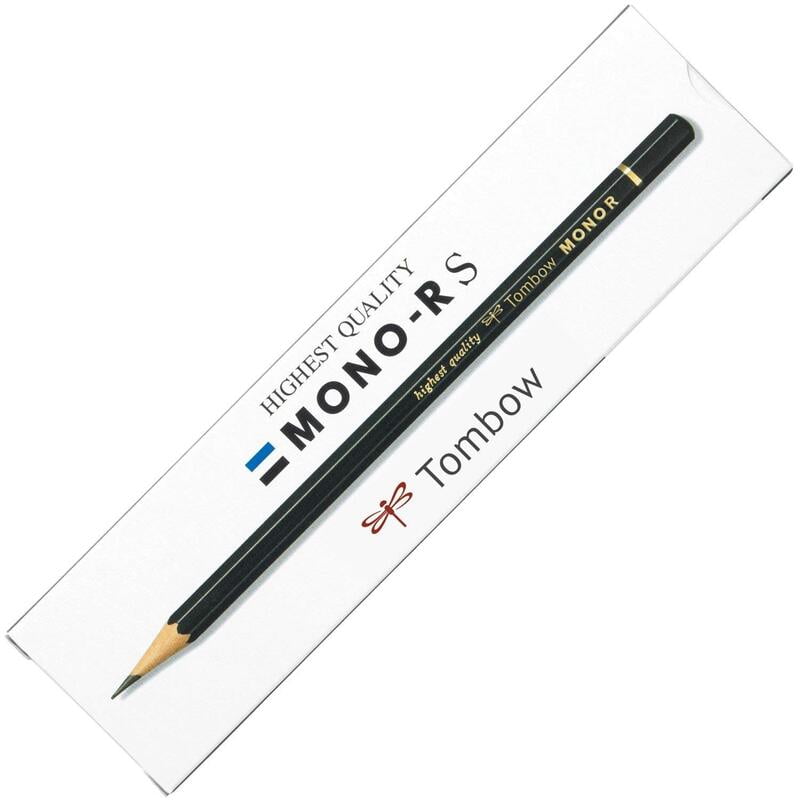 TOMBOW MONO RS GRAPHITE PENCILS, 12 PENCILS IN PAPER CASE TOMBOW MONO RS GRAPHITE PENCILS, 12 PENCILS IN PAPER CASE