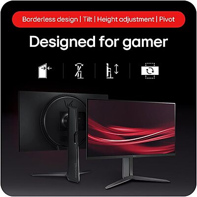 LG UltraGear™, 27 Inch, Full HD IPS Gaming Monitor, 180Hz, 1ms (GtG), HDR10, AMD FreeSync, 27GS65F-B LG UltraGear™, 27 Inch, Full HD IPS Gaming Monitor, 180Hz, 1ms (GtG), HDR10, AMD FreeSync, 27GS65F-B