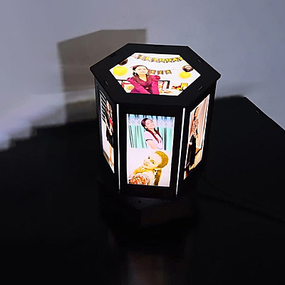 Sublimation Printed Led Rotating Lamp with 10 Photo Printed Table top Lamp Sublimation Printed Led Rotating Lamp with 10 Photo Printed Table top Lamp