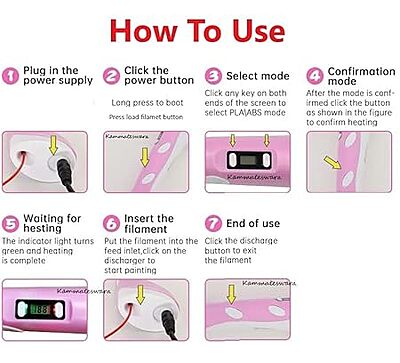 D Pen for Kids with USB Cable and Filament in 3D Printing Pen|3D Pen with USB Cable