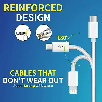 Digitek Lightning Cable 2 A 1 m USB compatible, One Cable DC1M 3-1