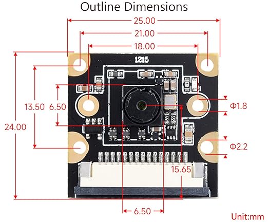 IMX219 Camera Module For Raspberry Pi 5, 8MP, MIPI-CSI Interface, Options For  120° FOV