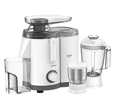 Havells ABS Plastic Endura Cresta Juicer Mixer Grinder, 500W, 3 Jars