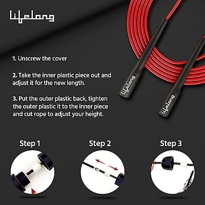 Lifelong LLSR01 Skipping Rope for Men, Women & Children - Jump Rope for Exercise Workout & Weight Loss